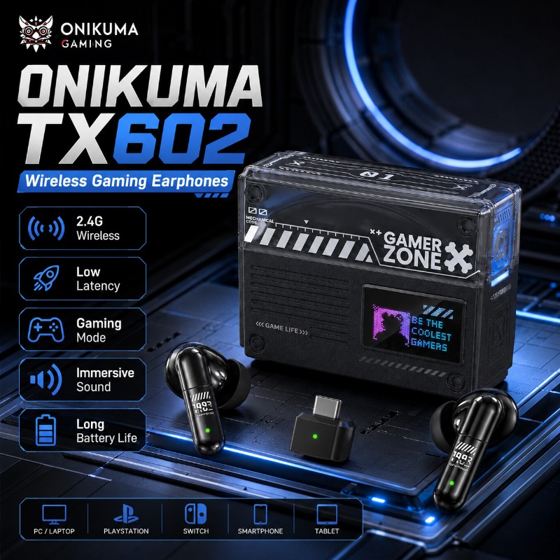 Pc Gaming Vs Ps5 - ONIKUMA TX602 블루투스 게임용 이어버드 2.4G