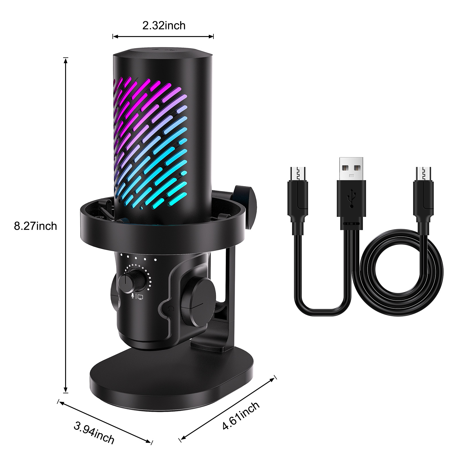 Pc Gaming Youtubers - Tenlamp CG1 RGB USB 스트리밍 마이크,