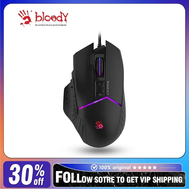 Pc Gaming X3D - A4tech Bloody W95MAX 유선 마우스 RGB