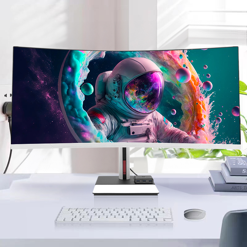 Pc Gaming I7 - 34인치 4K 커브드 스크린 데스크탑 컴퓨터