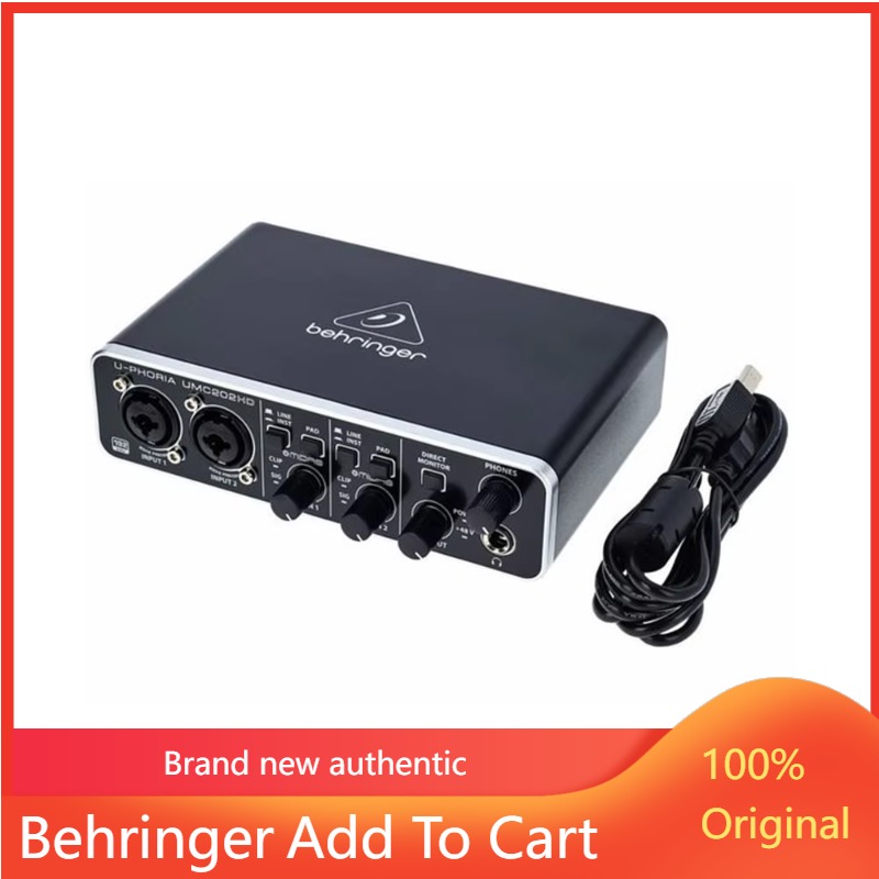 Sound Card Usb - 2026년형 베링거 U-포리아 UMC202HD 사운드 카드