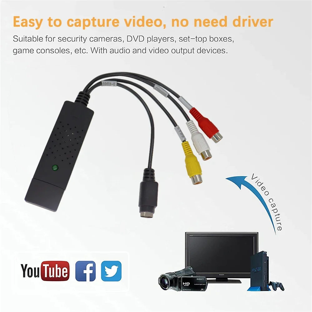 USB2.0 오디오 비디오 캡처 카드 TV 튜너 VHS - Sound Card Usb 리뷰 및 가격