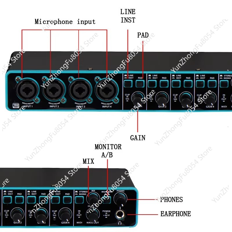 전문가용 3세대 4x4 USB 컴퓨터 오디오 인터페이스 - Sound Card Usb 리뷰 및 가격