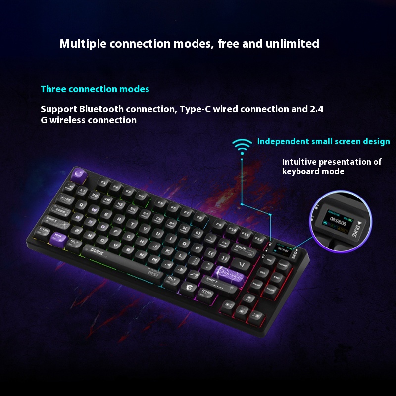 MSI 포지 GK600 W 듀크 3모드 무선 기계식 키 - Pc Gaming Msi 리뷰 및 가격