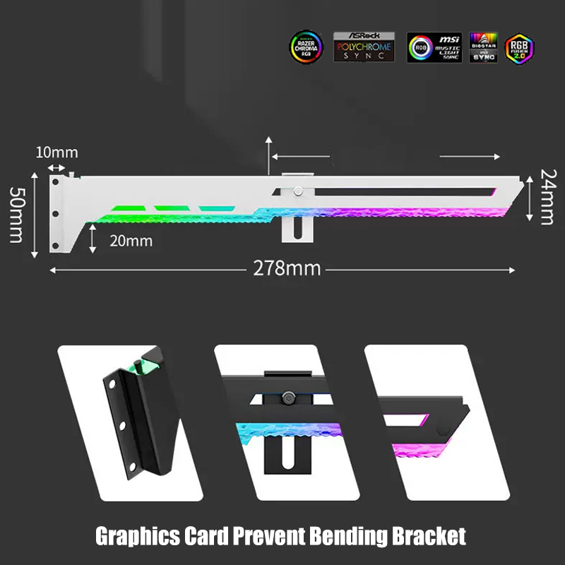 그래픽 카드 홀더 굽힘 방지 브래킷 ARGB 5V AU - Pc Gaming Msi 리뷰 및 가격