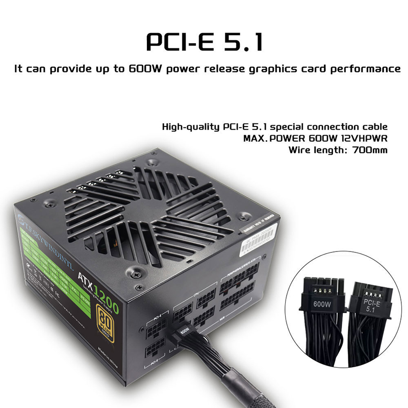 PCIE 5.0 1200W PC 전원 공급 장치 전원용 - Pc Gaming Watt 리뷰 및 가격