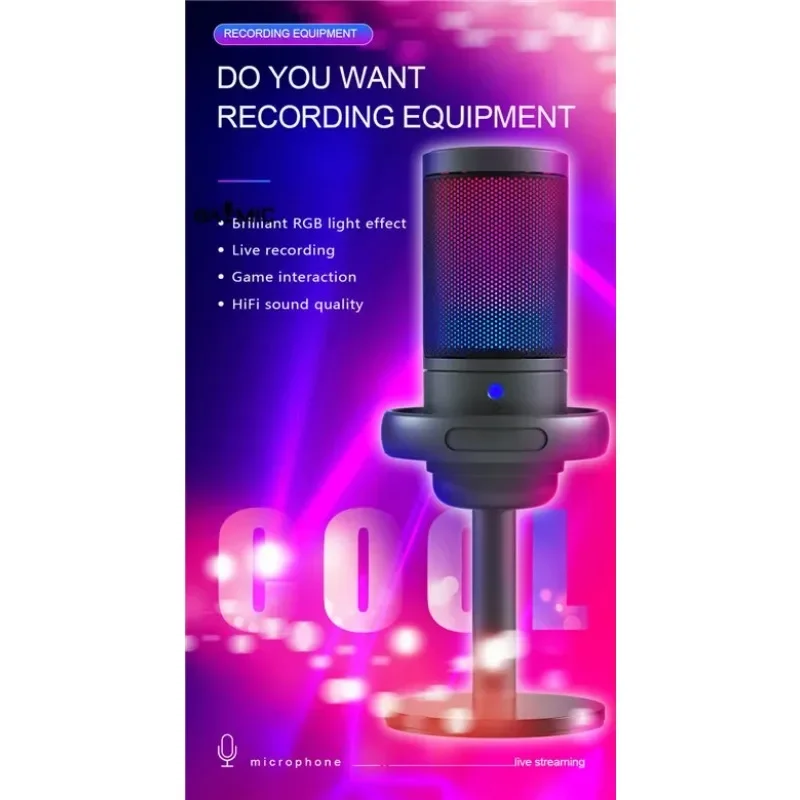 전문가용 스튜디오 USB 콘덴서 마이크 RGB (PC  - Pc Gaming Youtubers 리뷰 및 가격